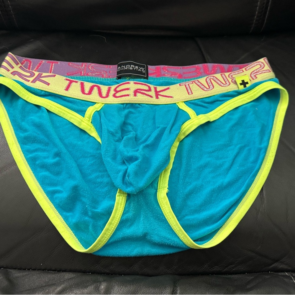 Andrew Christian Medium Teal Bikini Briefs